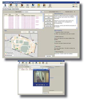 Access Control Software Interface Panels - demonstrating the power and importance of integrated systems for enterprise-level control with all aspects of building automation and environmental management